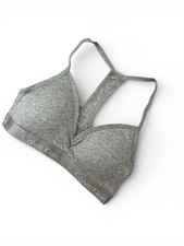 NEW Calvin Klein Women's Motive Cotton Lightly Lined Bralette QP16680-020 Gray