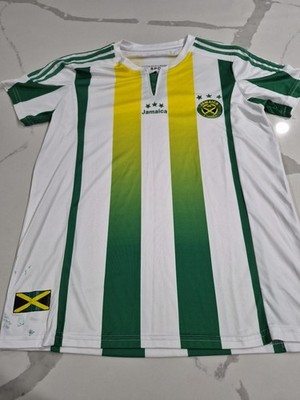 Jamaica National Soccer Team LMS White Unisex Jersey Size Adult Jamaica National Soccer Team LMS White Unisex Jersey Size Adult