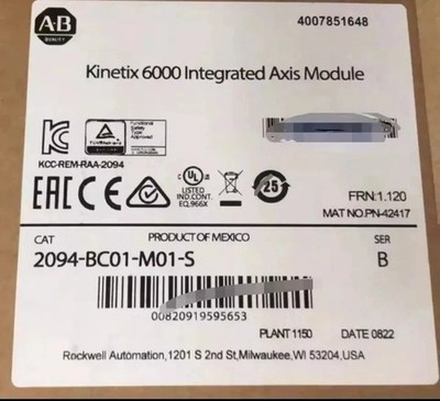 NEW Allen-Bradley 2094-BC01-M01-S SER B Integrated Axis Module Kinetix 6000