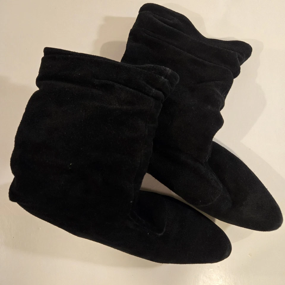 Shellys London Women's Size 6 Black Suede Slouch High Heel Boots UK 4 EU 39 - Image 4 of 4