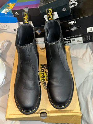 Dr. Martens Black Leather Chelsea Slip-On Boots Round Toe US 11 UK 9 EU 43