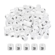 100 x Clothes Hanger Marker Colored Hanger Sizer Number 39 White