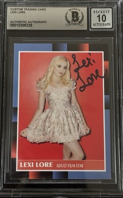Lexi Lore Signed Custom Trading Card BAS Beckett Witness COA Autograph Grade 10