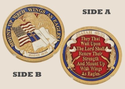 Isaiah 40:31 ''Mount Up With Wings'' Challenge Coin 1#6