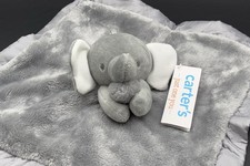Carter's Elephant Lovey Gray Plush Security Blanket Soft Toy Baby 2024 NWT