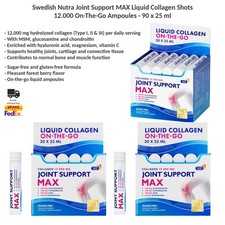 Swedish Nutra Joint Support MAX Flüssige Kollagen 12.000 mg Trinkampullen x3
