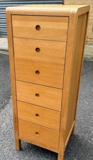 Habitat Radius Tall Boy Solid Oak Chest of Drawers Simon Pengelly Design UNIT 1
