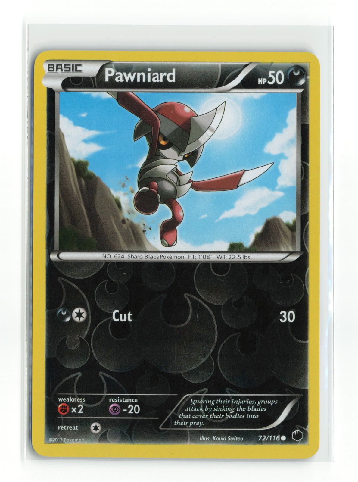 PAWNIARD 72/116 PLASMA FREEZE REVERSE HOLO POKEMON TCG LP