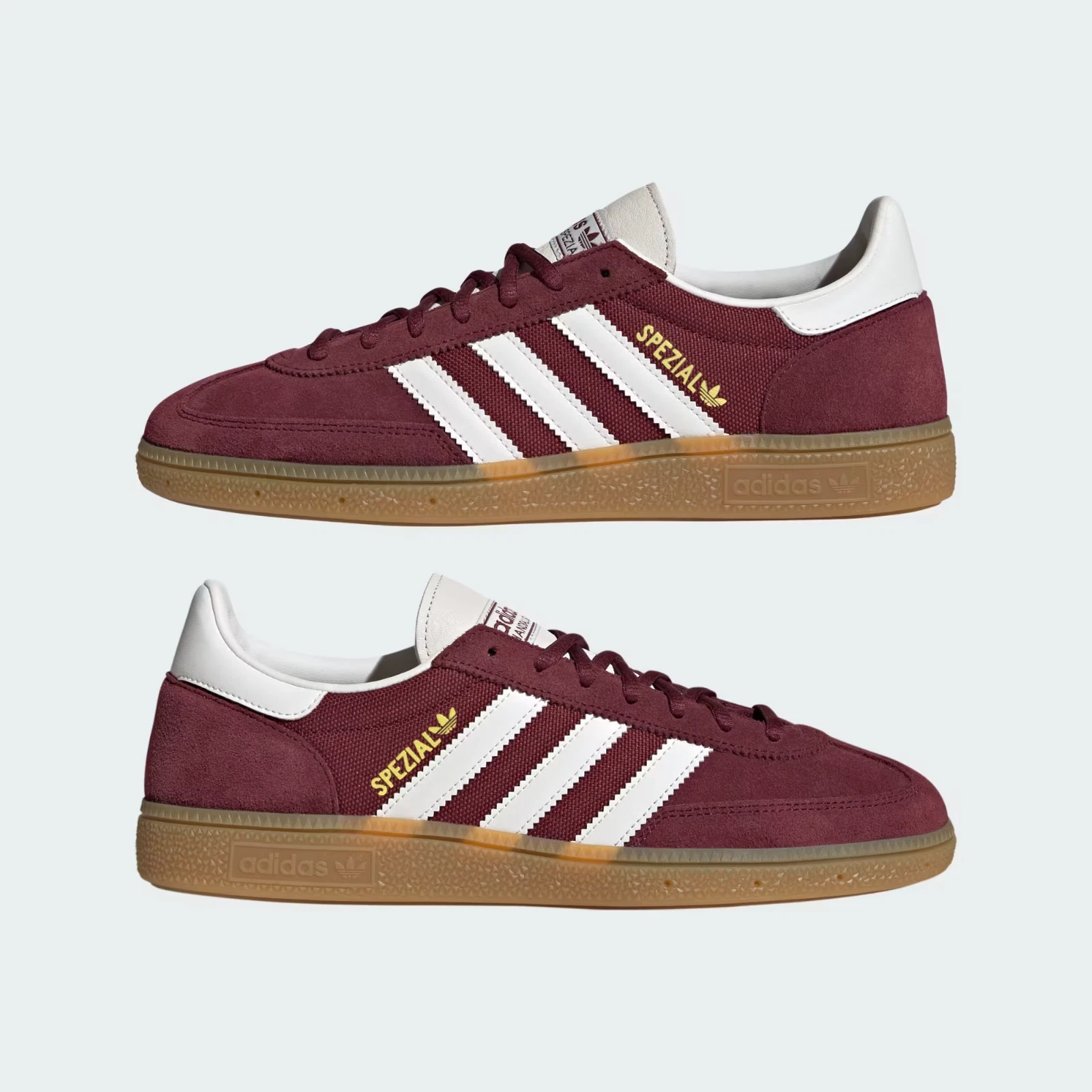 Adidas Pallamano Speciale Ombra Rosso Bianco Borgogna UK 8.5 Nuove