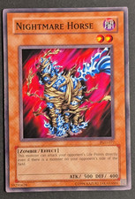 Yugioh TCG Card - 1x Nightmare Horse - PGD-077 - LP - Vintage Common - 2003 Unl