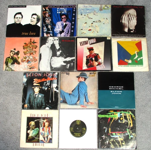 14 x Elton John  7" single Collection Job lot   VG to NM  Some Rare