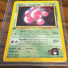 Pokémon Erika's Exeggcute Gym Heroes 1st Edition Common 77/132 English 40 HP