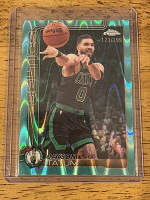 2025-26 Topps Chrome Update Jayson Tatum #8 Aqua RayWave Refractor /199