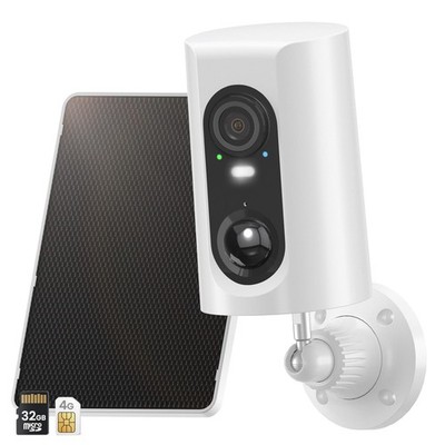 ANRAN 4G LTE Cellular Solar Security Camera Wireless Outdoor, 2K No 4G-White