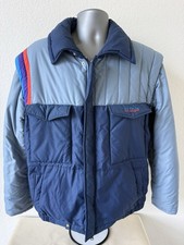 Vintage 80s BMW M Style Down Padded Racing Jacket West Germany SZ 52 Men Large