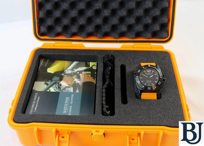 SCHAUMBURG Lindburgh & Benson AQUAMATIC 1000M Black Two Diving Watch w/Case