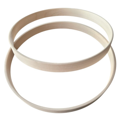 RockSolid Drums Birch Bass Drum Hoops - PAIR - 18'', 20'' or 22'' - Natural Finish 