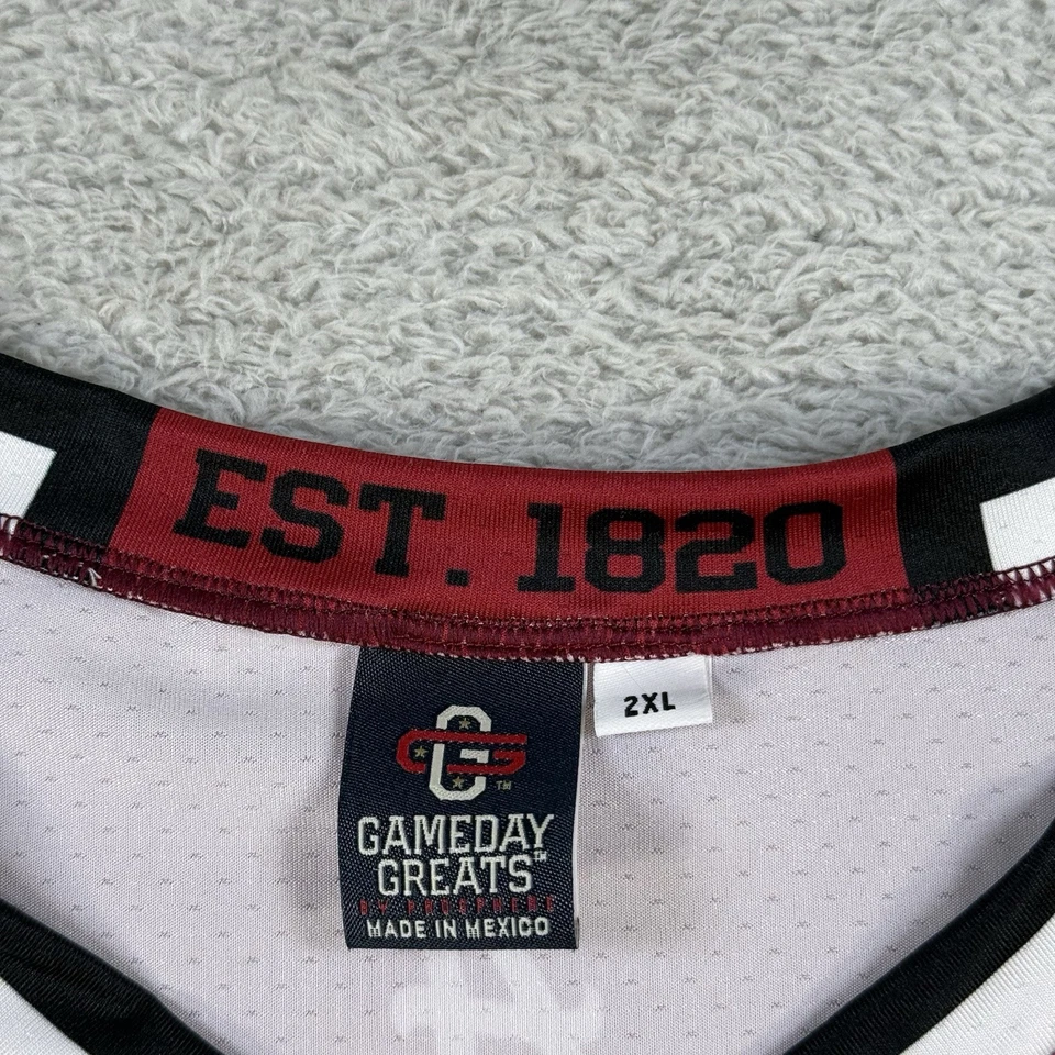 Camiseta deportiva vintage Alabama Crimson Tide para hombre 2XL roja de baloncesto elástica #1 Y2K Foto 3 de 4