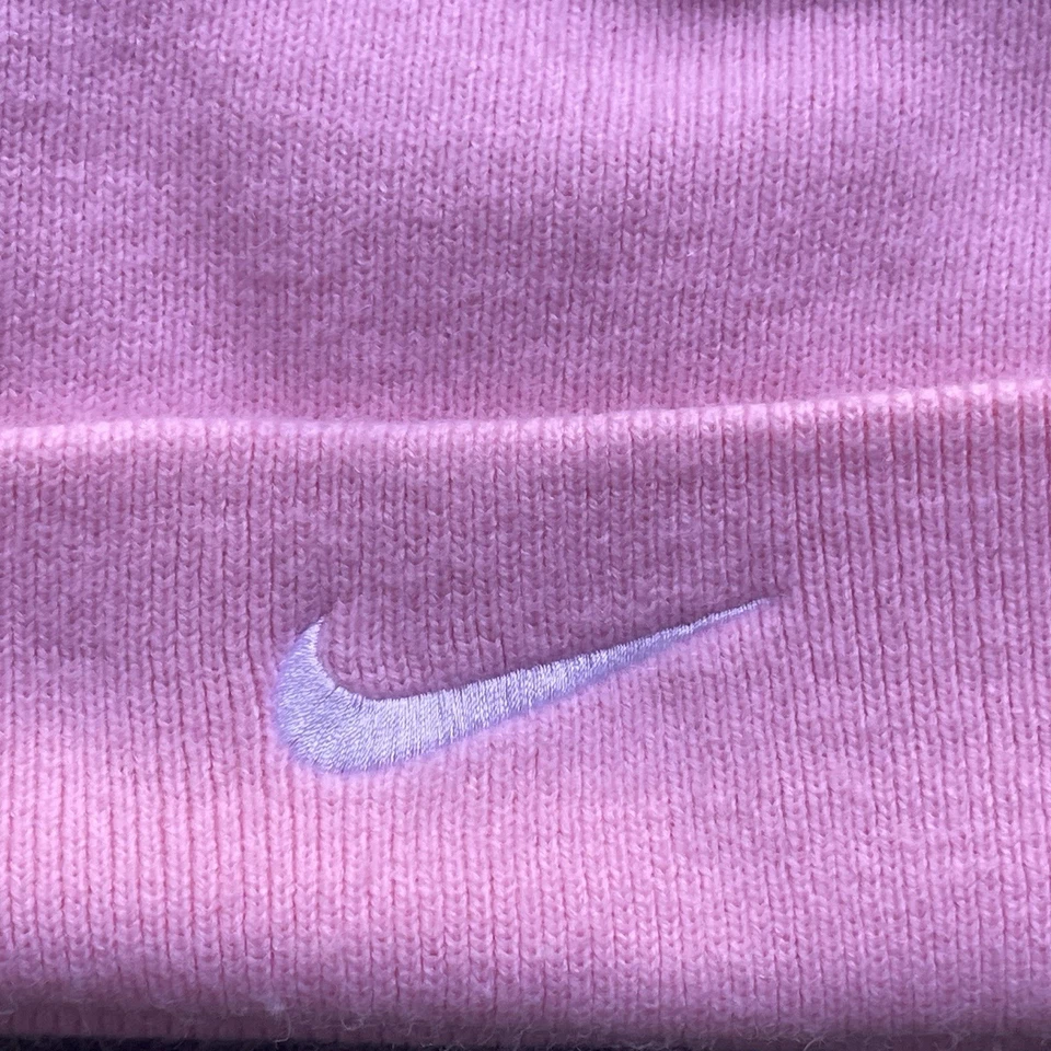 Gorro Swoosh vintage años 90 Nike con puños talla única rosa Foto 2 de 4