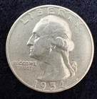 1954-D Washington Quarter, silver, beautiful condition INV:2185