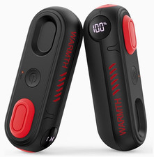 Rechargeable Electric Hand Warmers 2 Pack Black/Red 3 Heat Levels 6 Hours