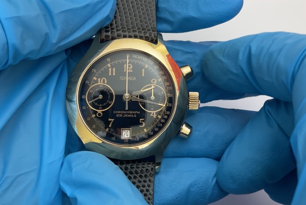 Vintage SEKONDA Chronograph watch 23 Jewels Cal. 3133 Sekonda
