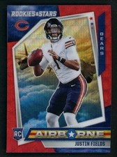 2021 Rookie & Stars Airborne Red Wave Justin Fields Chicago Bears RC Card Rookie