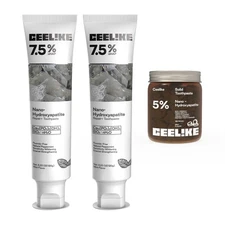 CEELIKE 7.5% nHAP Toothpaste & 5% Solid Toothpaste - 2 x 4.23 oz + 186 Tablets