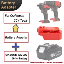 Battery Adapter For Makita 18V Li-ion Battery To for Craftsman 20V Max Tools New