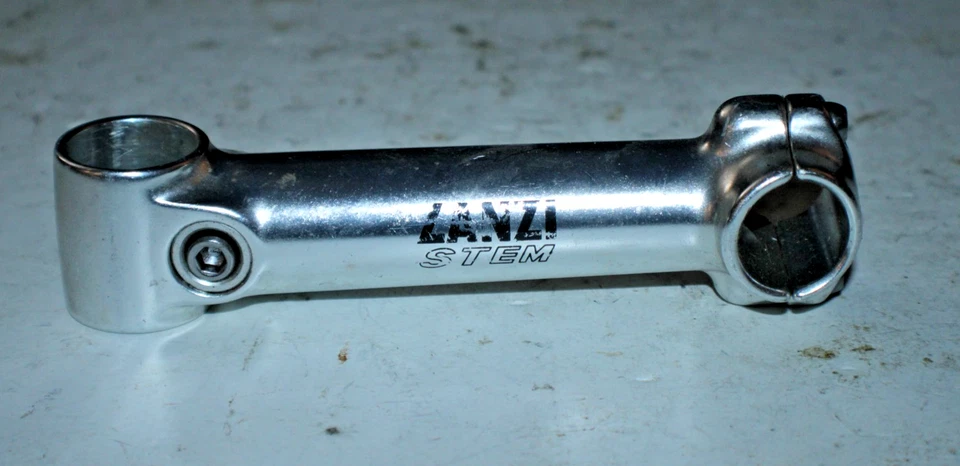 Vástago de bicicleta Lanzi 145 mm 11/8" sin rosca 7º elevación 25,4 mm plateado MTB envío rápido a EE. UU. Foto 2 de 4