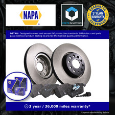 2x Vented Brake Discs and Pads fits VW PASSAT 2.0D Front 05 to 15 312mm Set Pair