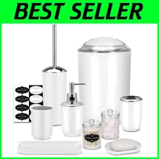 Contemporary White Bathroom Set - Space-Saving Solution