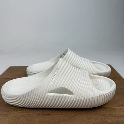 New NWT Womens Crocs Mellow Tide Recovery White Clogs Sandals Shoes Size 8 M