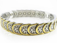 Women's Stainless Steel Magnetic Bracelet 2 Tone 