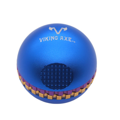 2.5'' 63mm VIKING AXE Aluminum Shape of Sphere Ball 4 Piece Grinder Gift BLUE