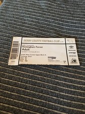 DERBY COUNTY NOTTINGHAM FOREST TICKET STUB CHAMPIONSHIP MATCH 15 OCTOBER 2017
