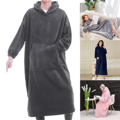 Fleece Oversized Jumper Blanket Uk Long Sherpa Lined Hoodie