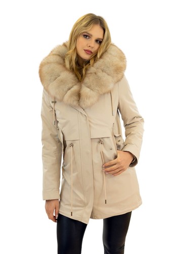 Winterjacke Wintermantel Pelzjacke Winter Parka mit Pelz Fell Echtfell Echtpelz - Bild 13 von 15