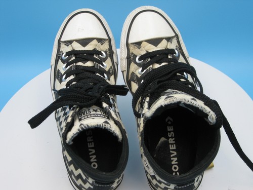 Ladies Converse All Star Madison Black White Mid ZigZag Lace Up Sneakers Size 7 - Picture 9 of 11