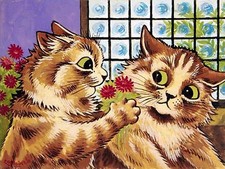 KITTIES IN LOVE cat Accent Tile Mural Kitchen Bathroom Backsplash Ceramic 8x6