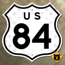 US route 84 highway marker sign 1957 shield El Camino East West Corridor 16x16