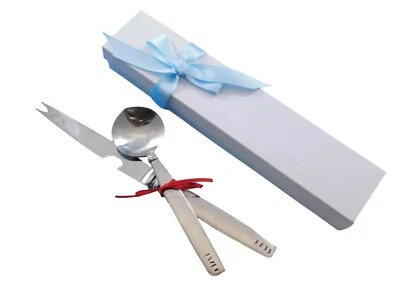 Zig Zag by Lisa Jenks for Lunt Stainless Steel Modernist Bar Set Knife Spoon New