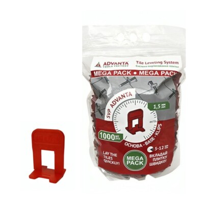Tile Leveling System 1000 Pieces 1.5mm Spacer Clips ''SVP-Advanta''  for tiles