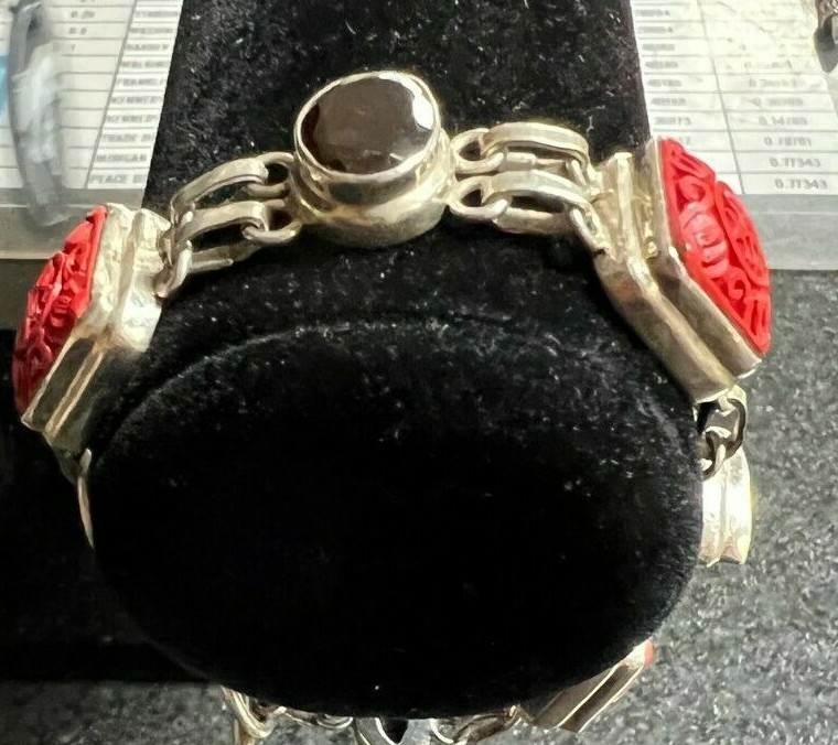 Adjustable Sterling Silver Toggle Clasp Bracelet … - image 2