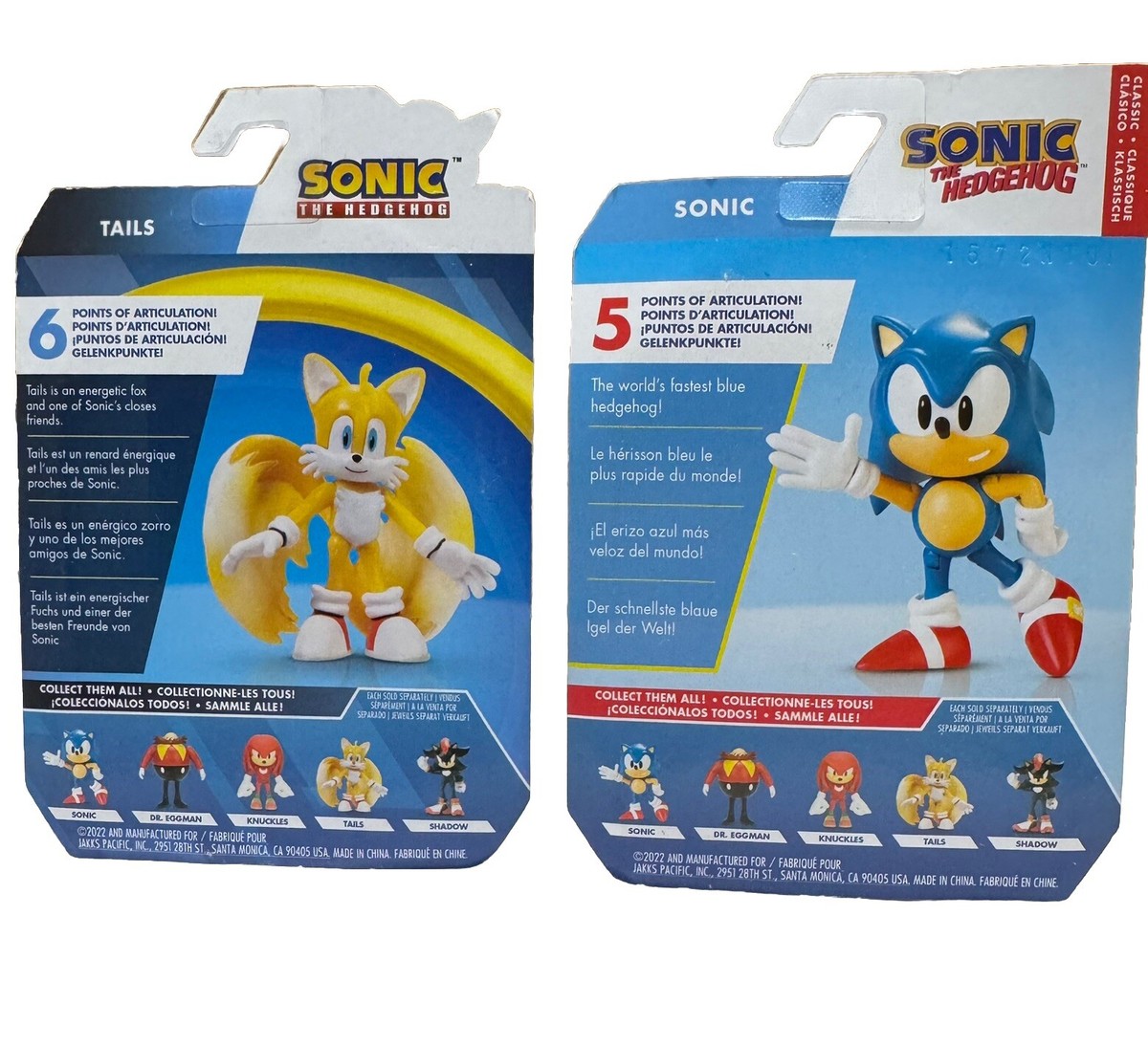 JAKKS PACIFIC 2022 ソニック・ザ・ヘッジホッグ テイルズ JAKKS PACIFIC 2022 SONIC THE HEDGEHOG & TAILS 2.5” LOT of 2