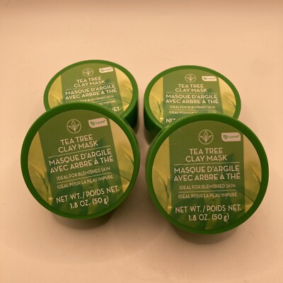 New ! 4 X 1.8 oz b-Pure Tea Tree Clay Mask Ideal for Blemished Skin