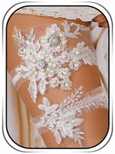 Pearl Garter Flower Wedding Garter Belt Rhinestone Bride Thigh Garter for Women