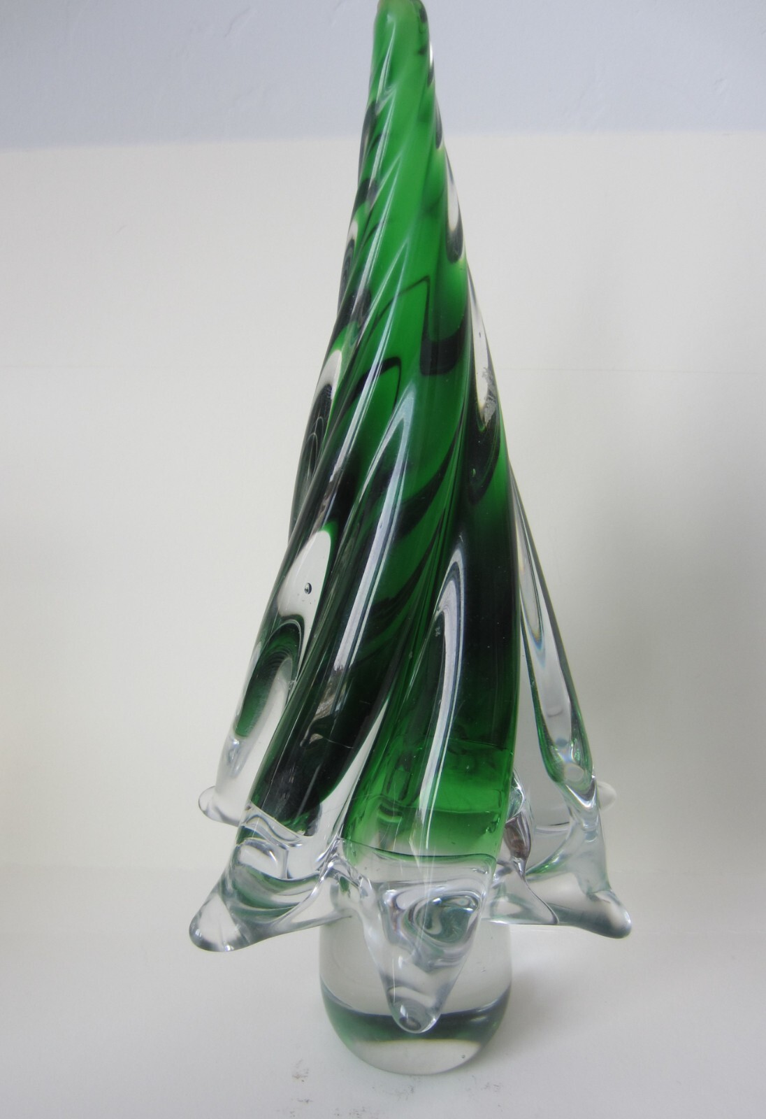 Vintage Murano Glass Christmas Tree Green Swirl Italy 10" eBay