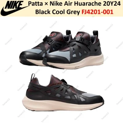 Patta × Nike Air Huarache 20Y24 Black Cool Grey FJ4201-001 Herren Gr. - Bild 1 von 4