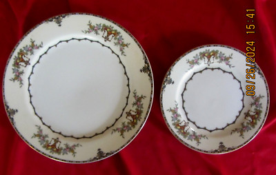 NORITAKE APOLLO 6 1/2'' BREAD & BUTTER PLATE &  8 3/4'' SALAD PLATE--EXC. COND.